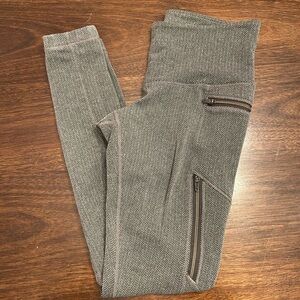Athleta Gray Herringbone Leggings